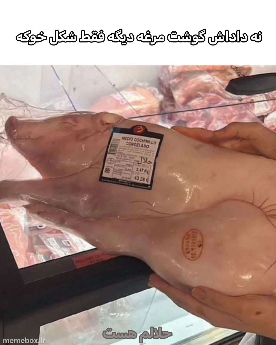 میم وقتی میری از یه مغازه دار رندوم گوشت مرغ بخری