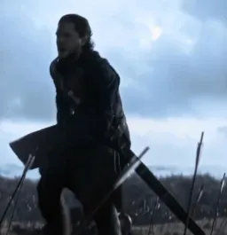 The man preparing to fight with a lot of people