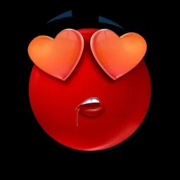 Emoji with heart eyes