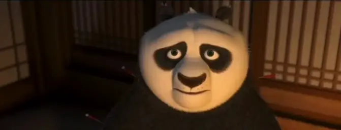 Kung fu panda making a face