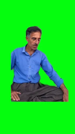 صدا در اوردن مرد پرده سبز