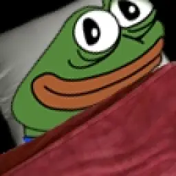 sleep pepe in the bed