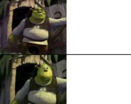 Shrek in two surfaces