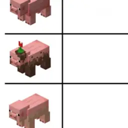 minecraft pig comparison