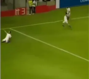 A soccer player to slide