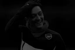 Sad man laughing