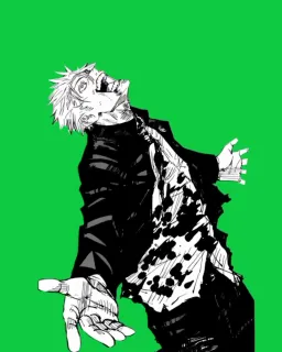  گوجو ساتورو پرده سبز