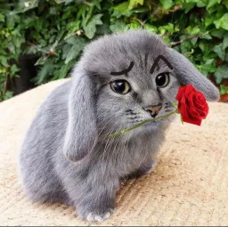 خرگوش گل به دهن