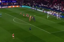 گل دقیقه آخر درواز بان بنفیکا به رئال مادرید