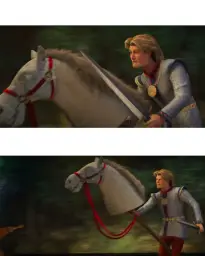 prince charming raiding a horse stick