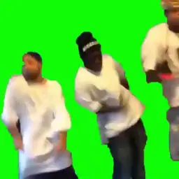 Black Men Dance Green Screen