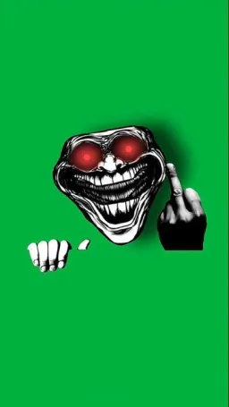 ترول فیس درحال دادن فحش‌ انگشتی