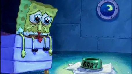 Sponge Bob being sad and alone