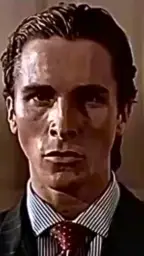 American psycho staring at camera