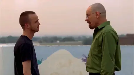 Walter White & Jessie Pinkman shaking hands