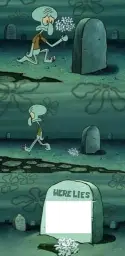 squidward at grave