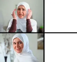 Woman in white hijab comparison