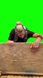 Man While falling from the Edge green screen