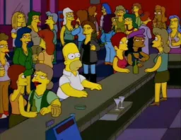 Homer in girls party