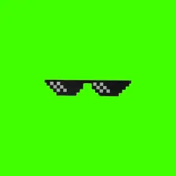 Sun glasses green screen