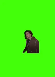 Confused man green screen