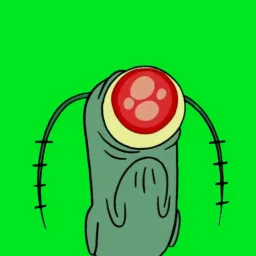 پلانکتون ناراحت پرده سبز