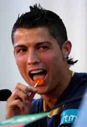 Ronaldo with popsicle