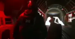 Ghost and teammates Jump out  of the plane