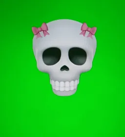 green screen skull