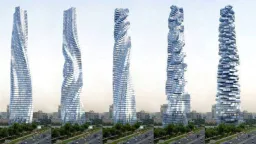 Construction in Dubai rotating