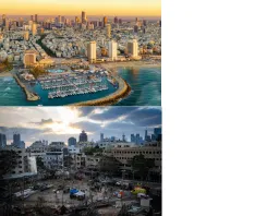 beutiful tel aviv and destroyed tal aviv compare