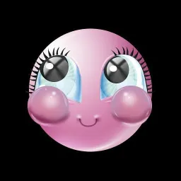 ایموجی صورتی مظلوم و خوشحال