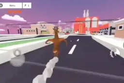 man and deer dancing