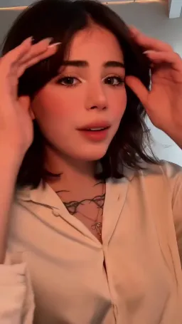 دختر در حال خواندن آهنگ ایرانی