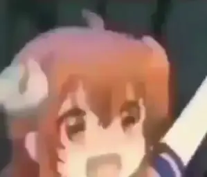 Anime girl screaming