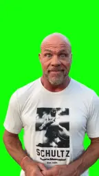 Kurt Angle thousand yard stare green screen