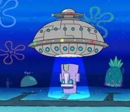 UFO take the Squidward house