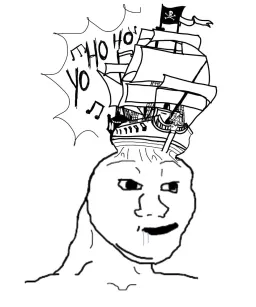 کشتی دزدان دریایی بجای مغز ووجک