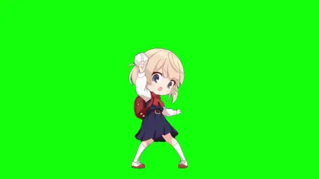 9mm go bang shigure ui loli dance Full HD with Green Screen