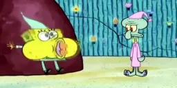 قایم شدن پاتریک تو دهن باب اسفنجی