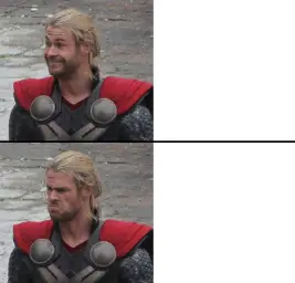 Happy and sad Thor