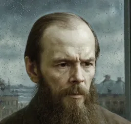 Fyodor Mikhailovich Dostoevsky thinking