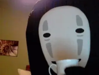 Drinking tea with Mask