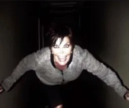 woman with white and scary face