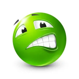 ایموجی سبز با دهان باز