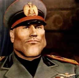 jawline Mussolini