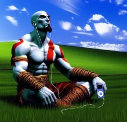 Kratos Listening to music