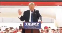 Trump scared after saying Allah Akbar a person in a news conference