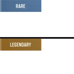 Classification of two-level Callof (from rare to legendary)