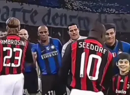 Inter and AC MILAN players get ready for match